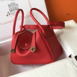 Hermes Lindy 30 Clemence Leather Bag