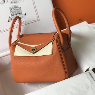 Hermes Lindy 30 Clemence Leather Bag